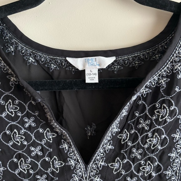 Women’s Time and Tru Peasant Fall Dress Size L 12/14 - Picture 3 of 4